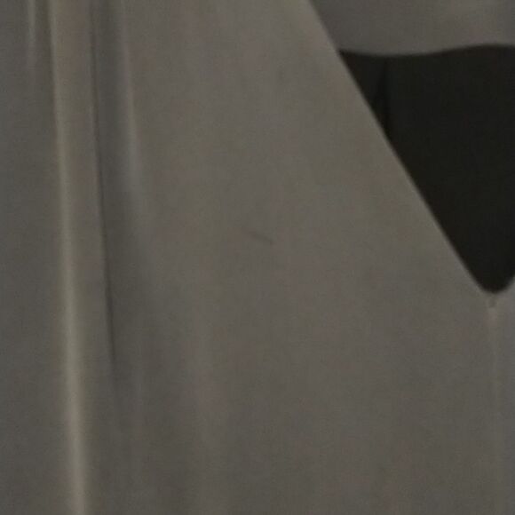 Milly Ellena leather trim silk Charmeuse gray/black dress size 10 - Picture 12 of 12
